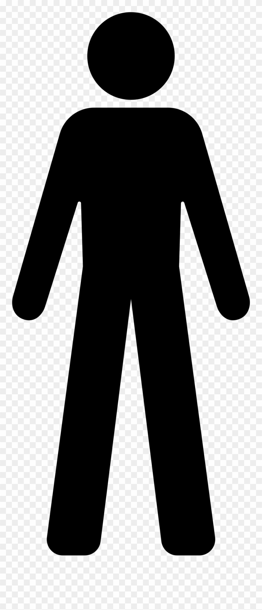 Clipart Male Symbol Silhouette Bathroom Sign Clipart - Symbol Of A Man - Png Download