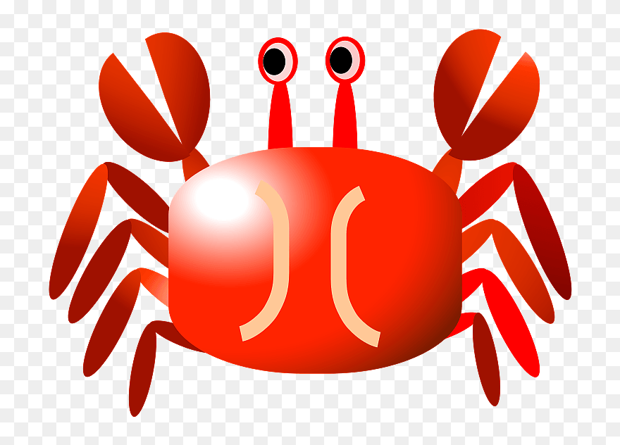 Similar Clip Art - Crab Cartoon - Png Download