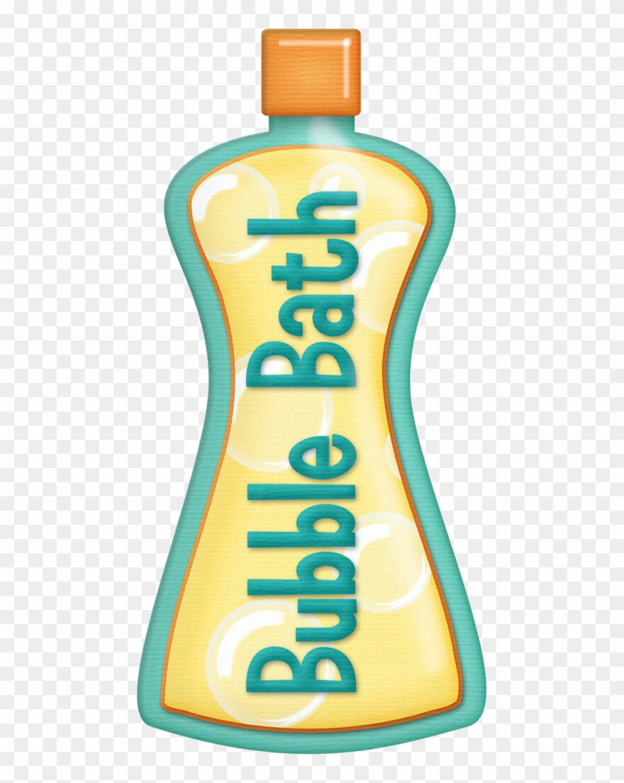 Free Bathtub Bathing Clip Art - Bubble Bath Bottle Clipart - Png Download