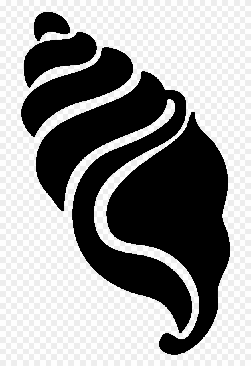 Google Search Bathroom Trends, Names, Sea Shells, Sticker - Seashell Clipart Black And White - Png Download