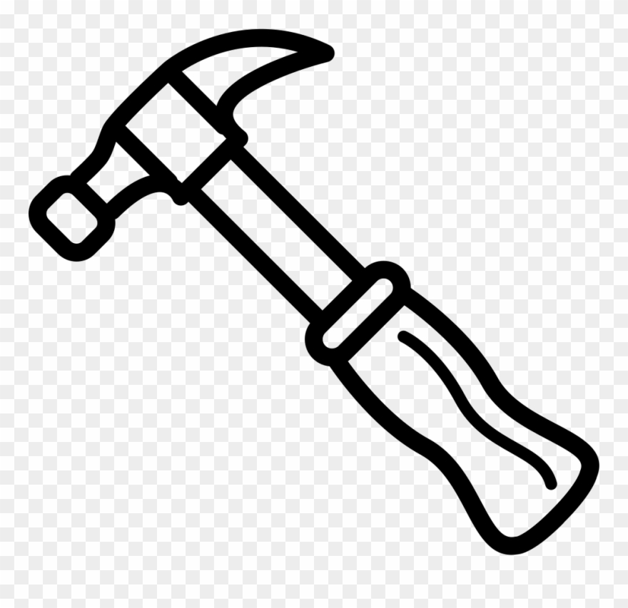 Jpg Royalty Free Library Hammer Svg Outline Transparent - Hammer Outline Clipart