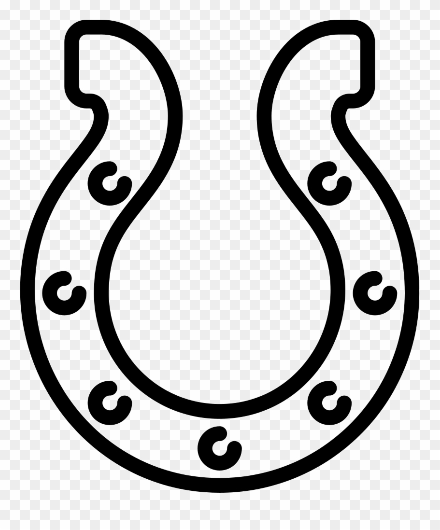 Colts Horseshoe Svg - Black Flag Clipart