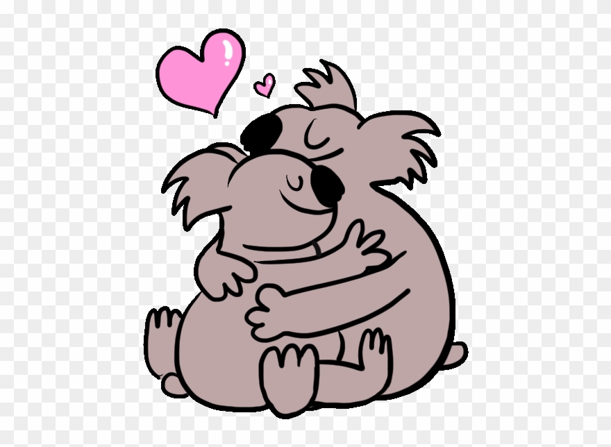 Blink Art Koalahug - Transparent Animated Koala Gif Clipart