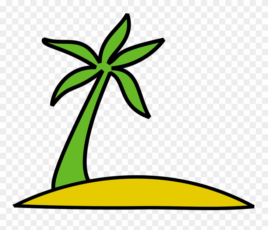 Island, Island, Palm Tree, Palm, Sun, Exotic - Island Clip Art - Png Download