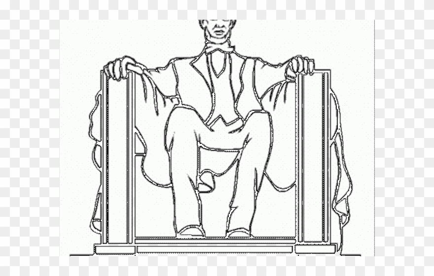 Lincoln Clipart Lincoln Memorial - Coloring Sheet Lincoln Memorial - Png Download