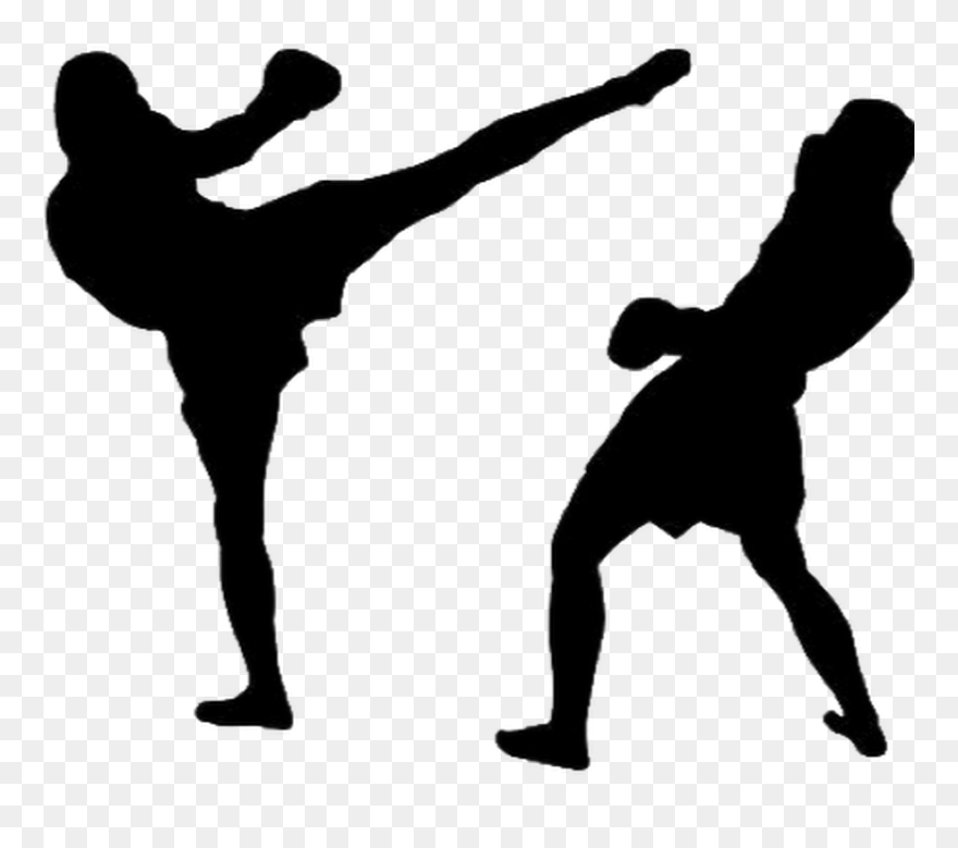 Yükle Muay Thai Kickboxing Martial Arts Brazilian Jiu-jitsu - Mixed Martial Arts Silhouette Clipart