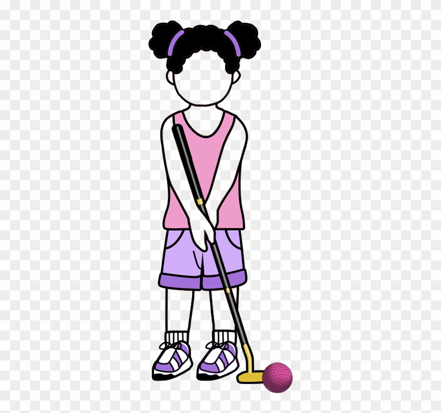 Mini Golf Birthday Party Invitation - Cartoon Clipart