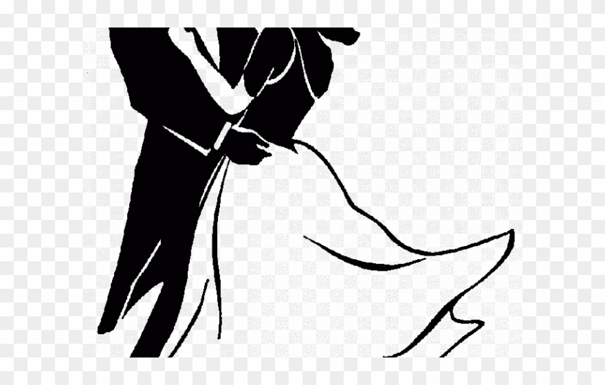 Number Clipart Dancing - Ballroom Dancing Dancers Black And White - Png Download