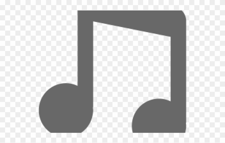 Musical Notes Clipart Gray - Png Download