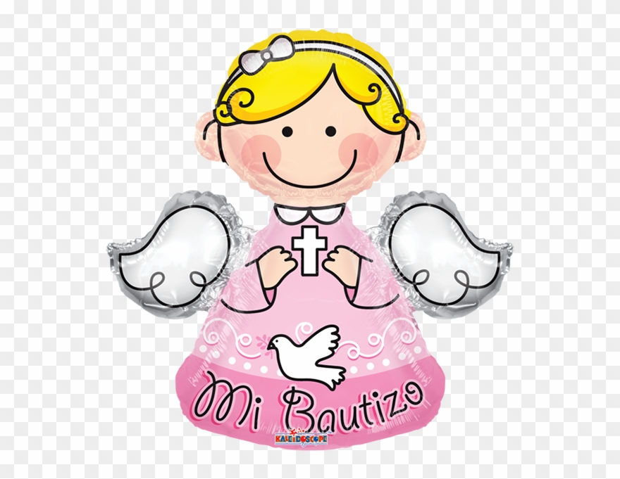 Globilandia Catalogo De Globos Felicidades Religiosos - Angelito Bautizo Niña Clipart