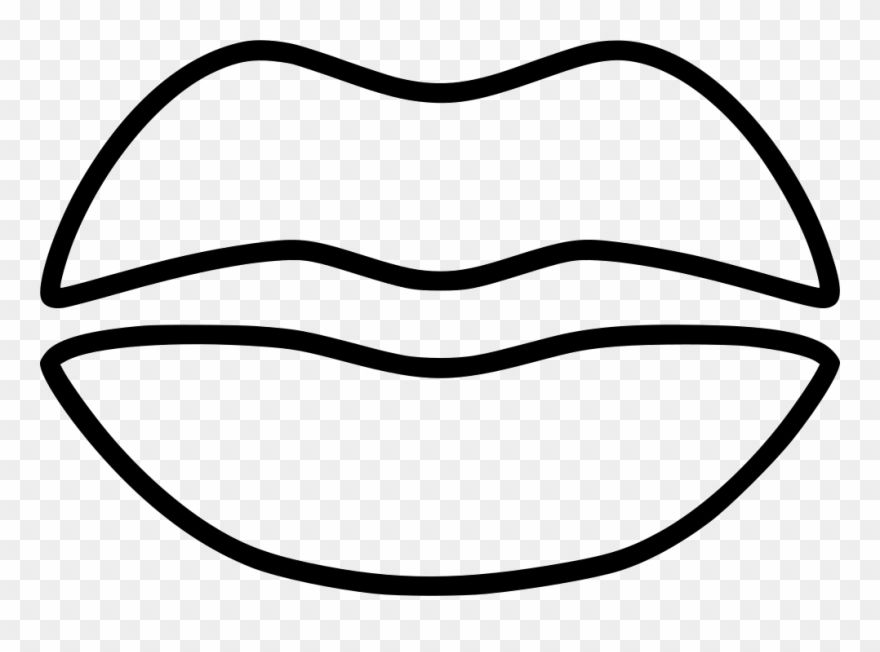 Lips Comments - Line Art Clipart
