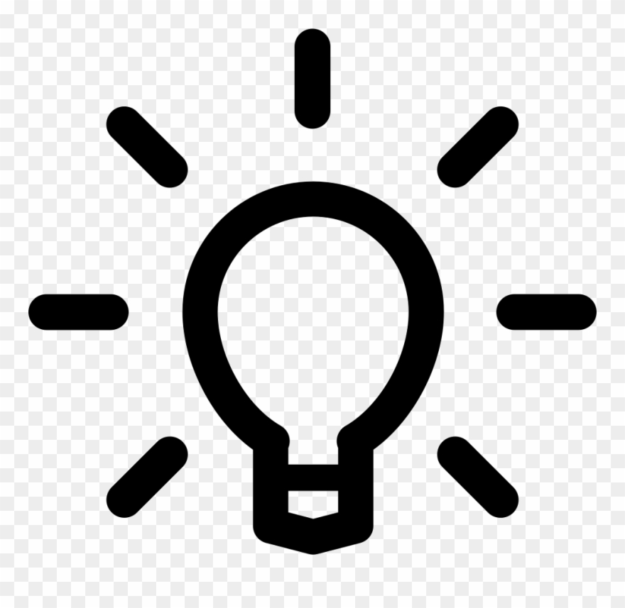 Light Bulb Letters Png - Sun Icon Svg Clipart