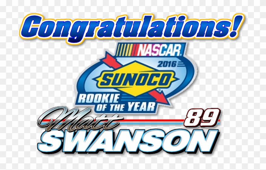 Matt Swanson Collects 2016 Nascar Whelen Modified Tour - Sunoco Rookie Of The Year Logo 2016 Clipart