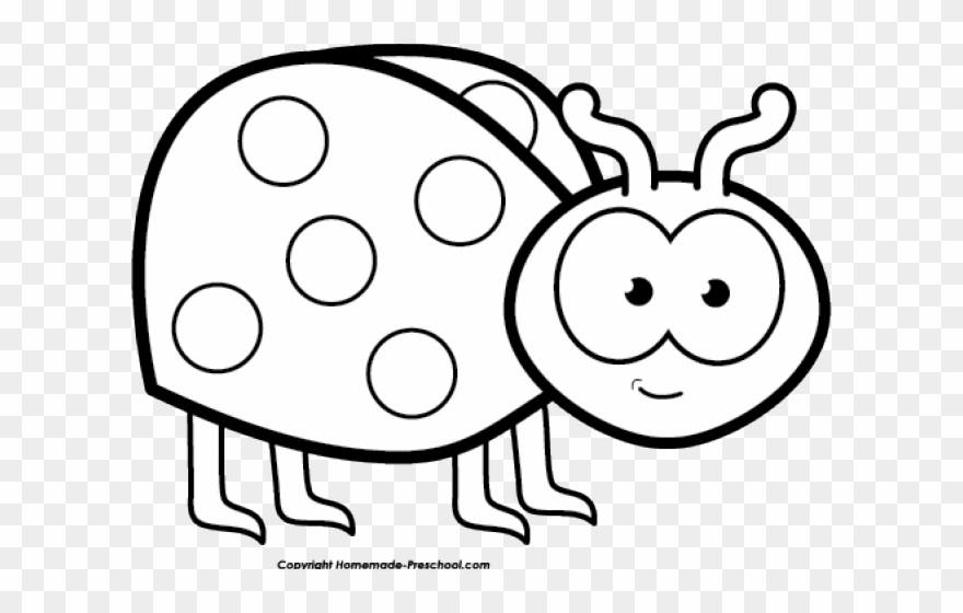 Lady Bug Clipart - Lady Bug Black And White Clipart - Png Download