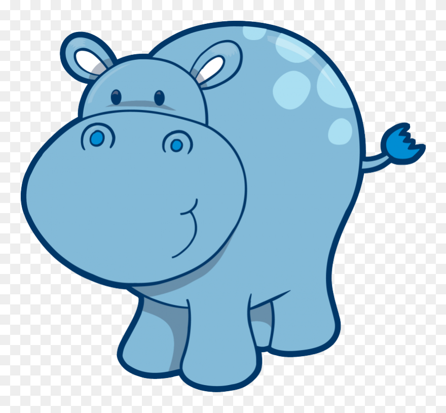 Dessin Bébé Hippopotame - Hippo Clipart - Png Download