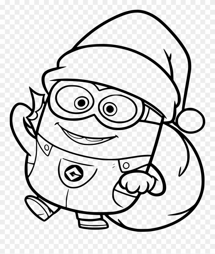 Escape Minion Coloring Page - Christmas Coloring Pages Minion Clipart