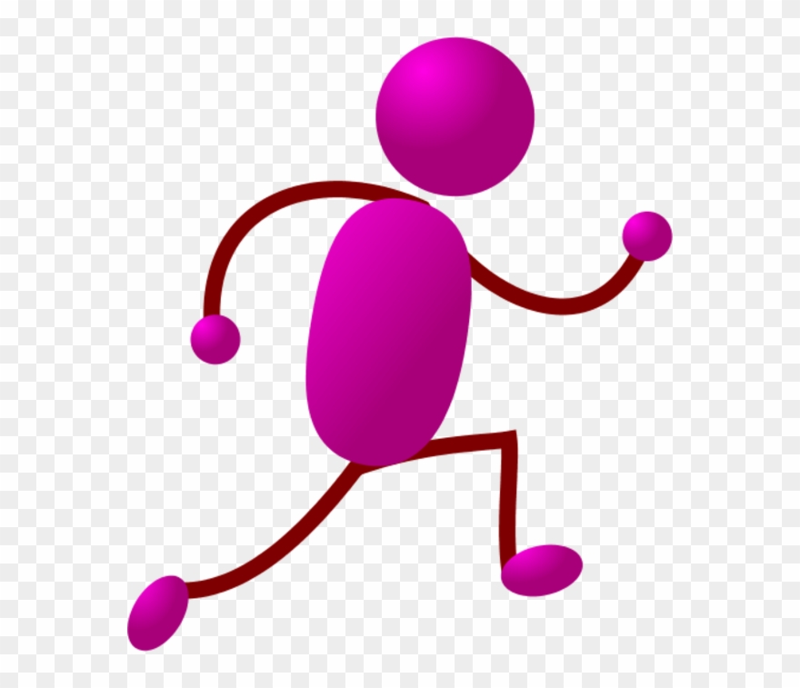 Stick Man Running Cliparts - Stick Man Running - Png Download