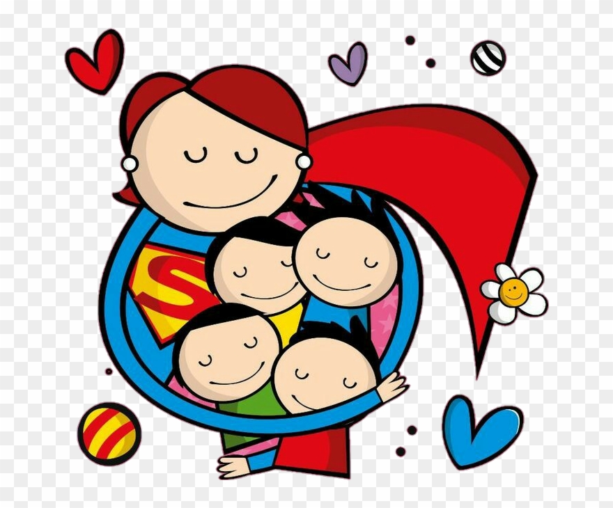 Mom Mother Supermom Supermamae Supergirl Kids Crianças - Feliz Dia Das Maes Engraçado Clipart