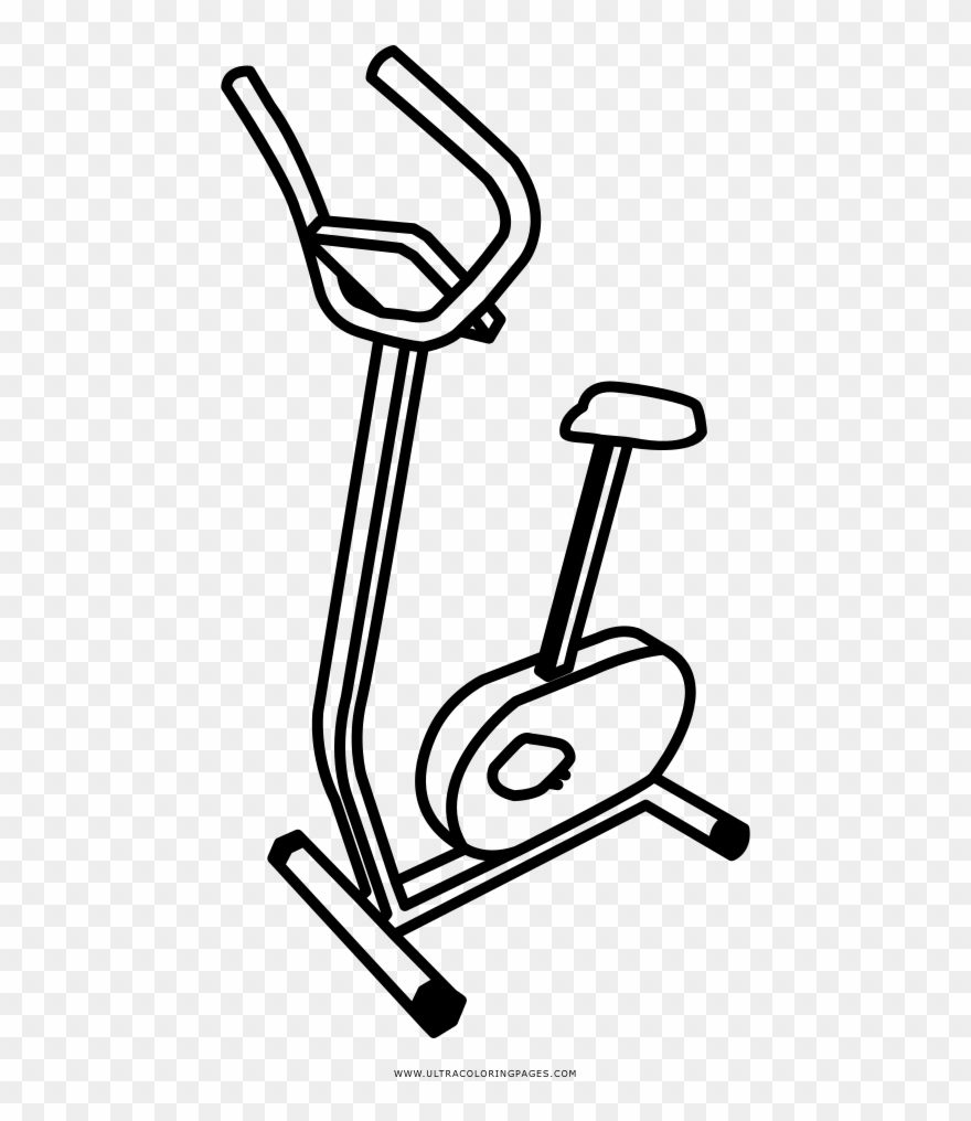 Fitness Coloring Page - Treadmill Clipart
