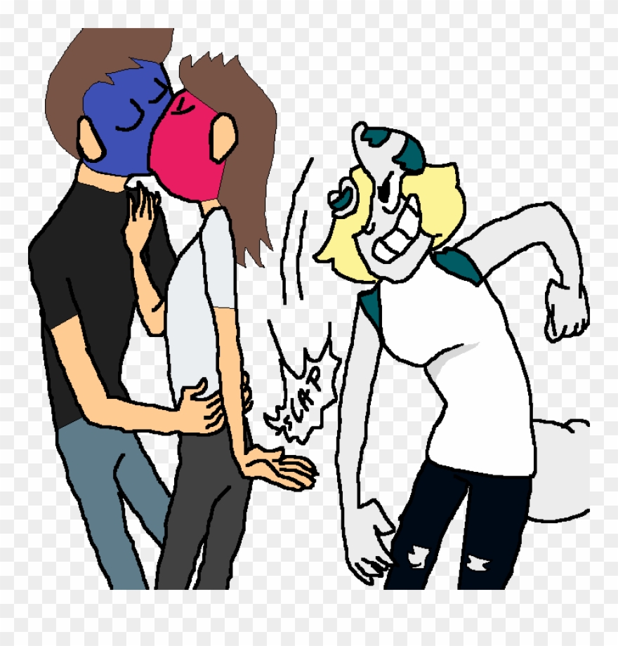 Bf And Gf Kiss - Art Clipart