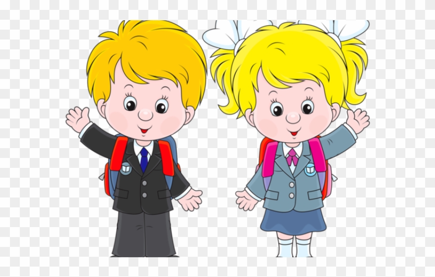 Kids At School Clipart - Kindergarten Pupils Clipart - Png Download