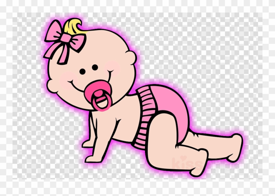 Bebe Menina Engatinhando Desenho Clipart