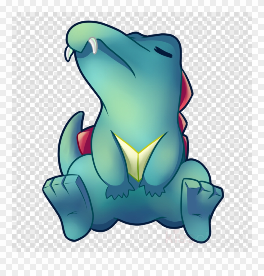 Pokemon Icons Transparent Clipart Pokémon Red And Blue - Totodile Pokemon No Background - Png Download