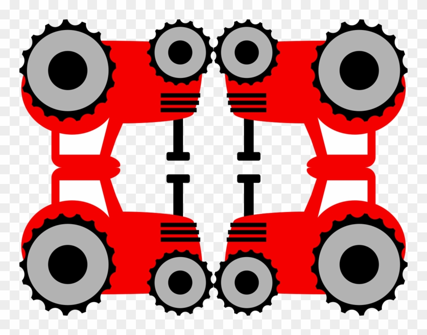 Red Tractor Cornerfarmhouseshop Fabric Clipart