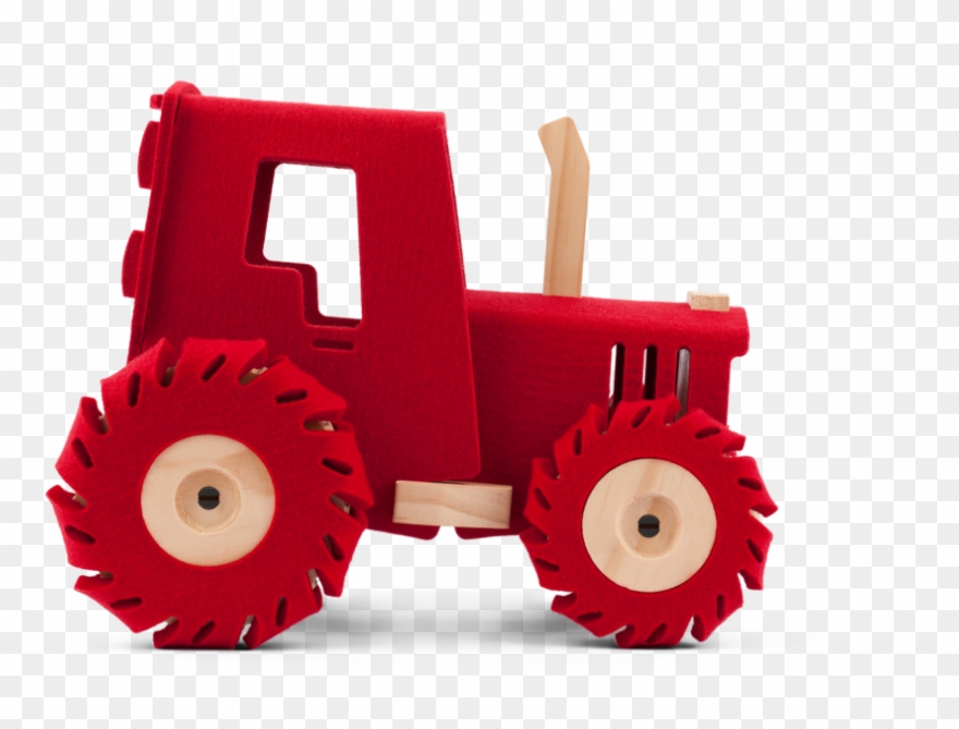 The Big Red Tractor - Wool Clipart