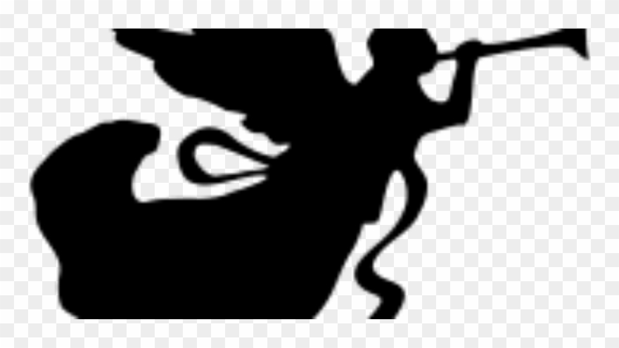 Angel With Trumpet - Angel With Trumpet Silhouette Clipart