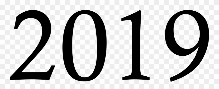 Happy New Year 2019 Greeting Card With Trendy Background - Photograph Clipart