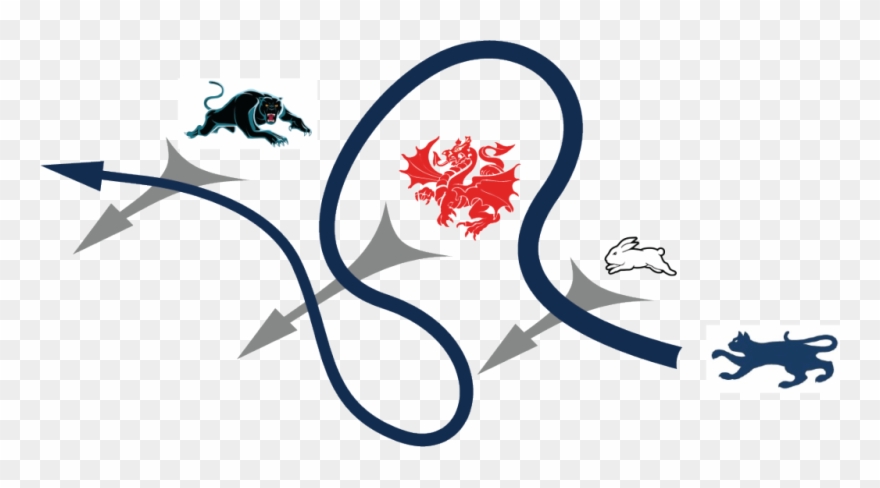 Cat Interferes - Penrith Panthers Nrl Mixed Logo Car Decals Clipart