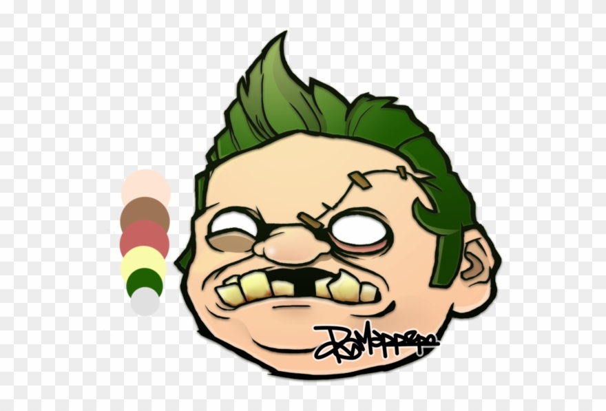 Yellow Loser People - Dota 2 Pudge Head Clipart