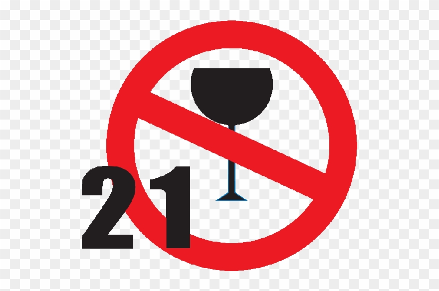 No Alcohol Under 21 Resized - No Drinking Under 21 Clipart