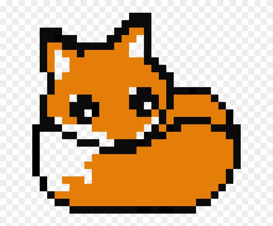 Cute Fox - Animal Jam Pixel Art Easy Clipart