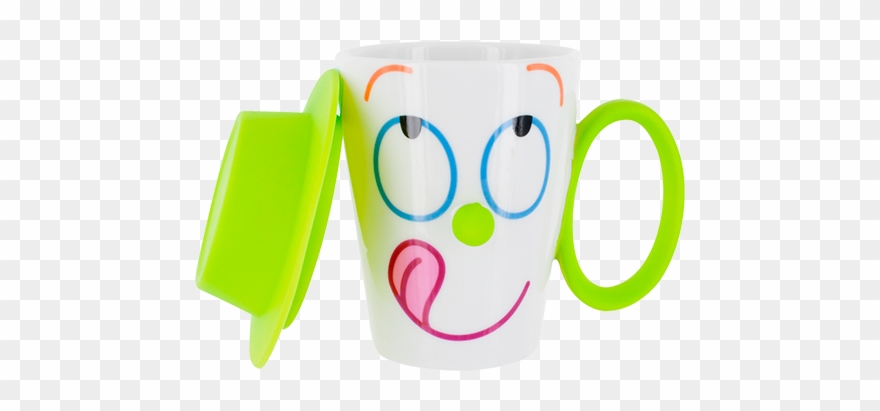 Cup And Lid Green - Pylones Face Mug Clipart