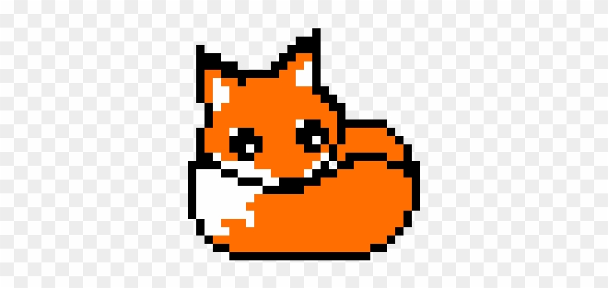 Cute Pixel Fox - Cartoon Clipart