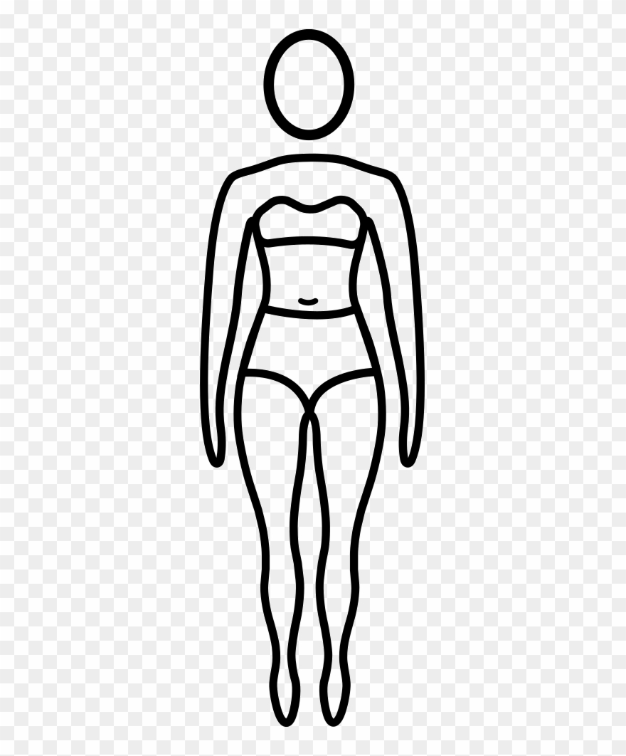 Woman Standing With Swim Suit Comments Clipart