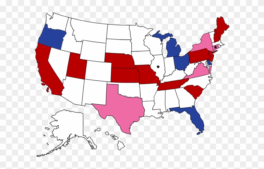 Cancer - Civil War Map North South Clipart