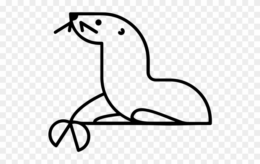 Fur Seal Rubber Stamp - Fur Seal Clipart
