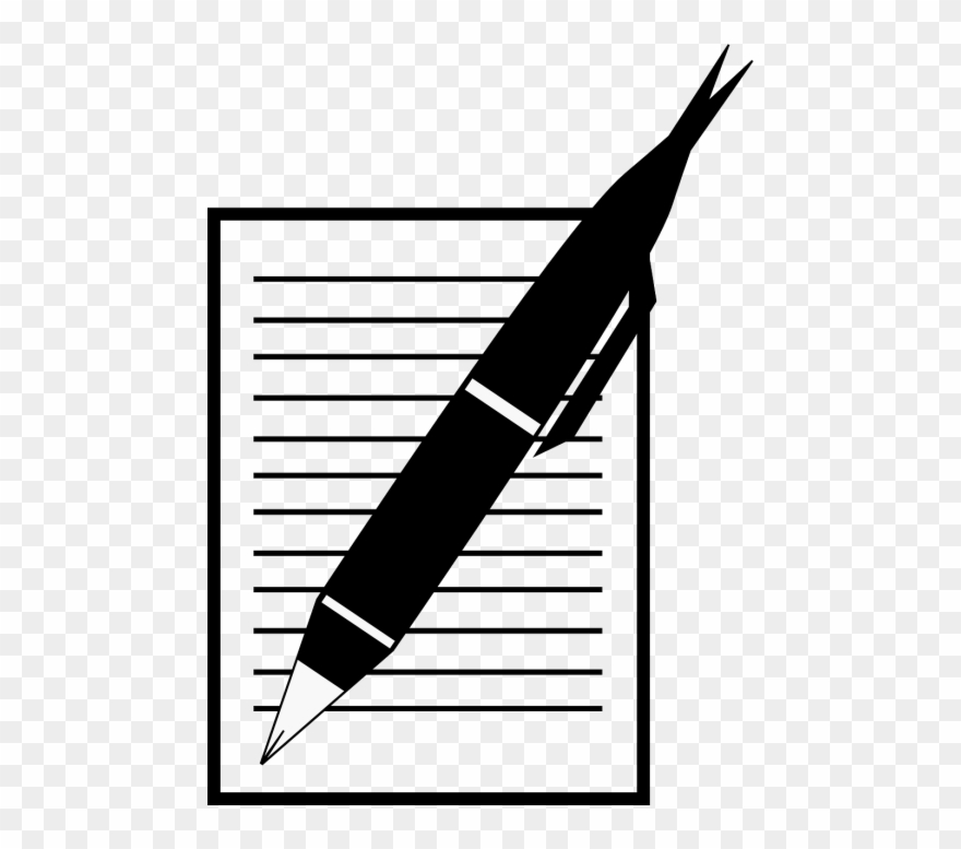 Pen And Paper Animation Clipart