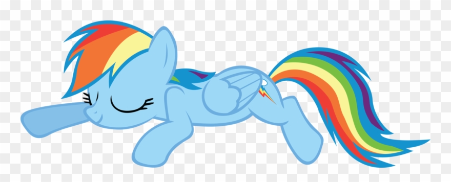 Sleeping Vector Mlp - Mlp Rainbow Dash Sleep Clipart