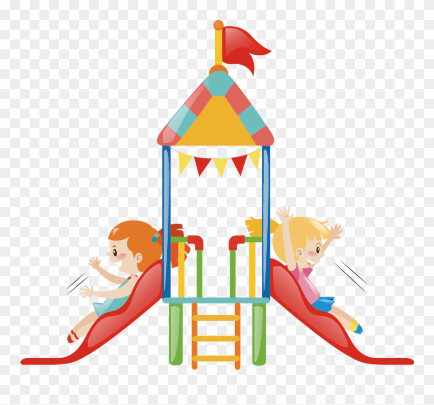 卡通手绘滑梯png - Sand Pit Vector Clipart