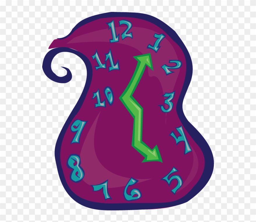 Illustration Of A Clock Displaying Whimsical Characteristic - Illustration Clipart