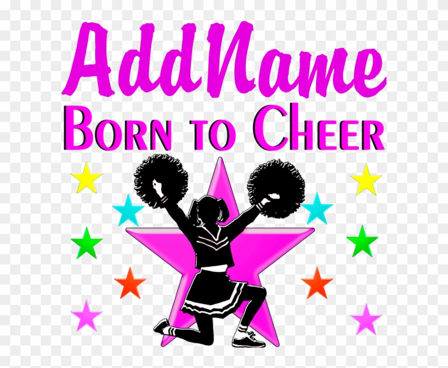 Favorite - Custom Born To Cheer Throw Pillow Clipart