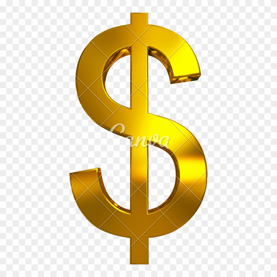 Golden Dollar Sign Transparent Image Clipart