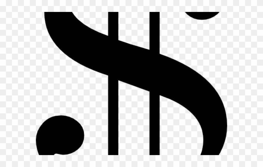 Black Dollar Sign - Clip Art - Png Download