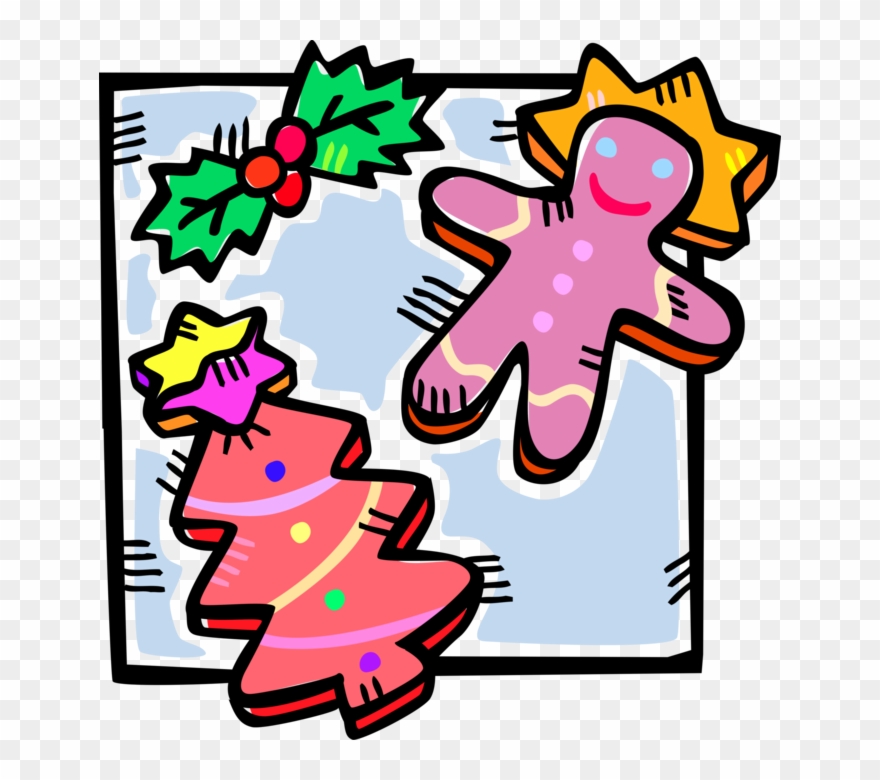 Vector Illustration Of Holiday Season Christmas Baking - Christmas Food Clip Art - Png Download