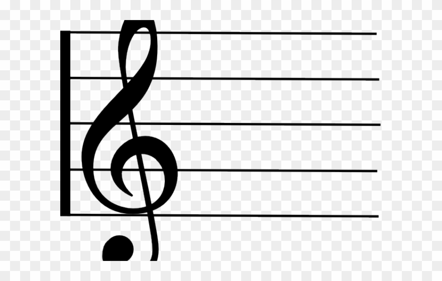 Sheet Music Clipart Fancy Music - Treble Clef - Png Download