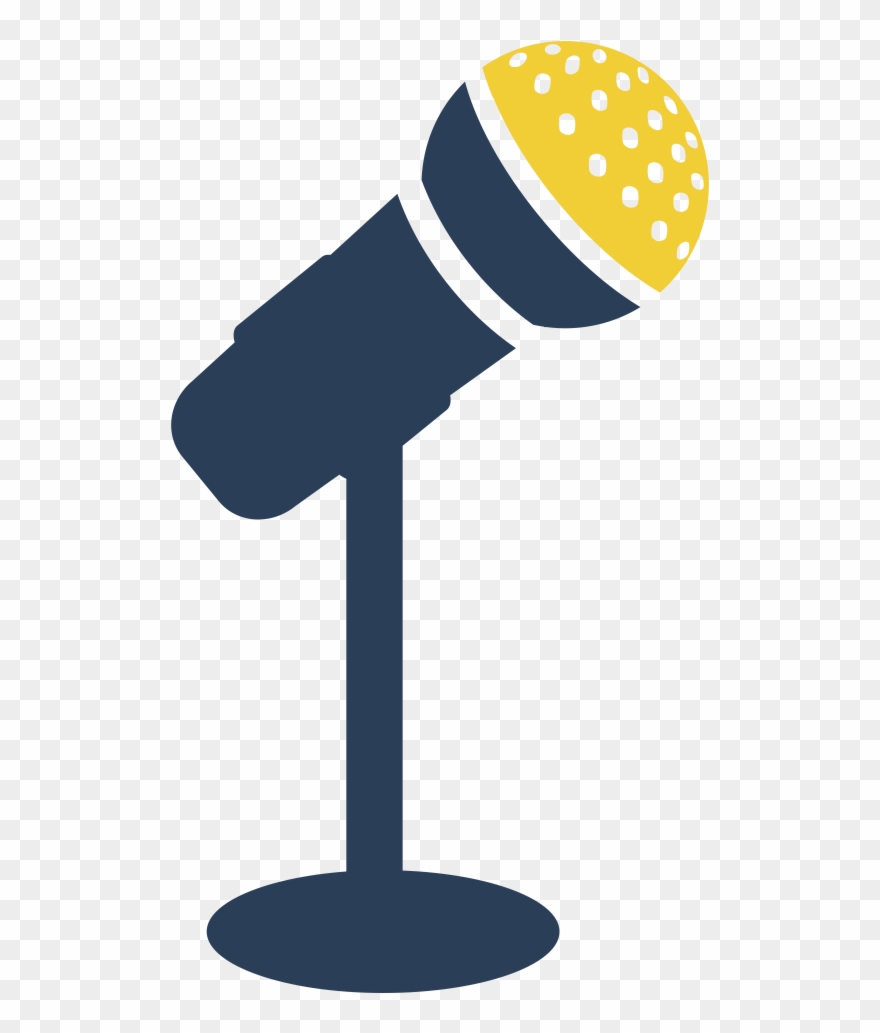 Mic Clipart Talker - Microphone Stand Icon Png Transparent Png